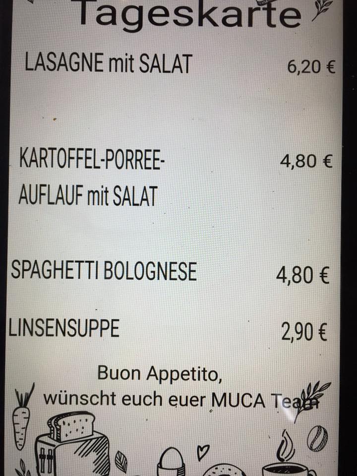 Menu de MUCA Berlin Alt-Treptow