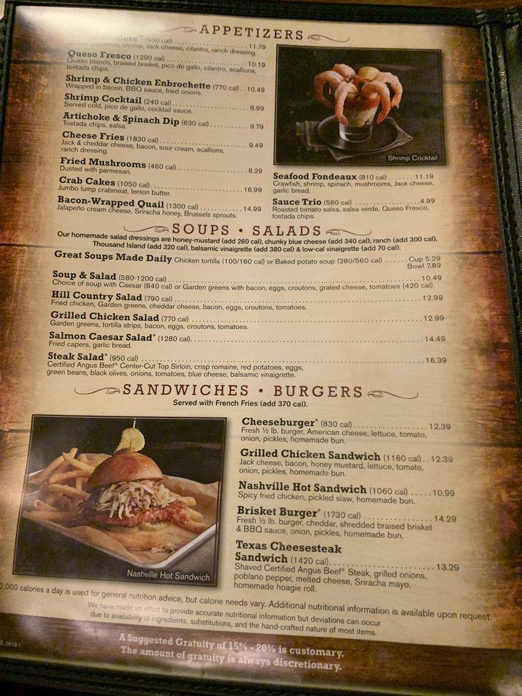 Menu at Saltgrass Steak House steakhouse, Waco