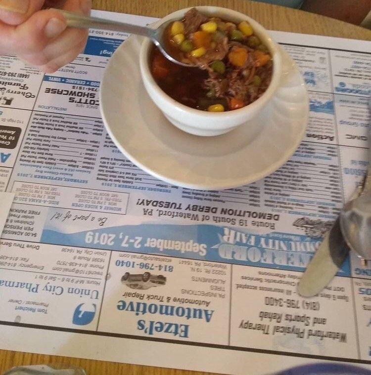 Menu at Sugar N’ Spice restaurant, Waterford