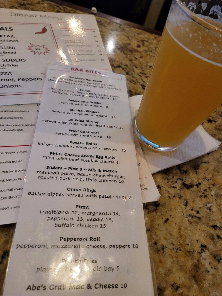 Menu at Peppers By Amedeo's Restaurant & Bar, King of Prussia