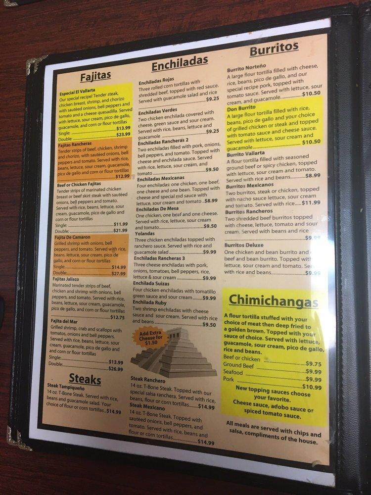 Menu at El Caporal restaurant, Sparta
