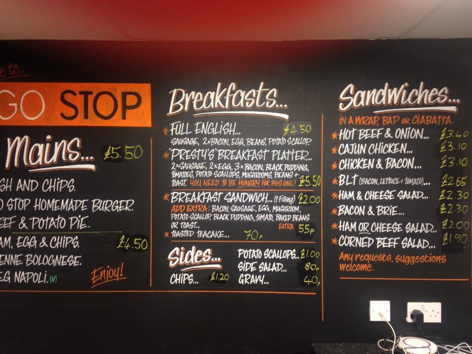 Menu at Go Stop restaurant, Hull