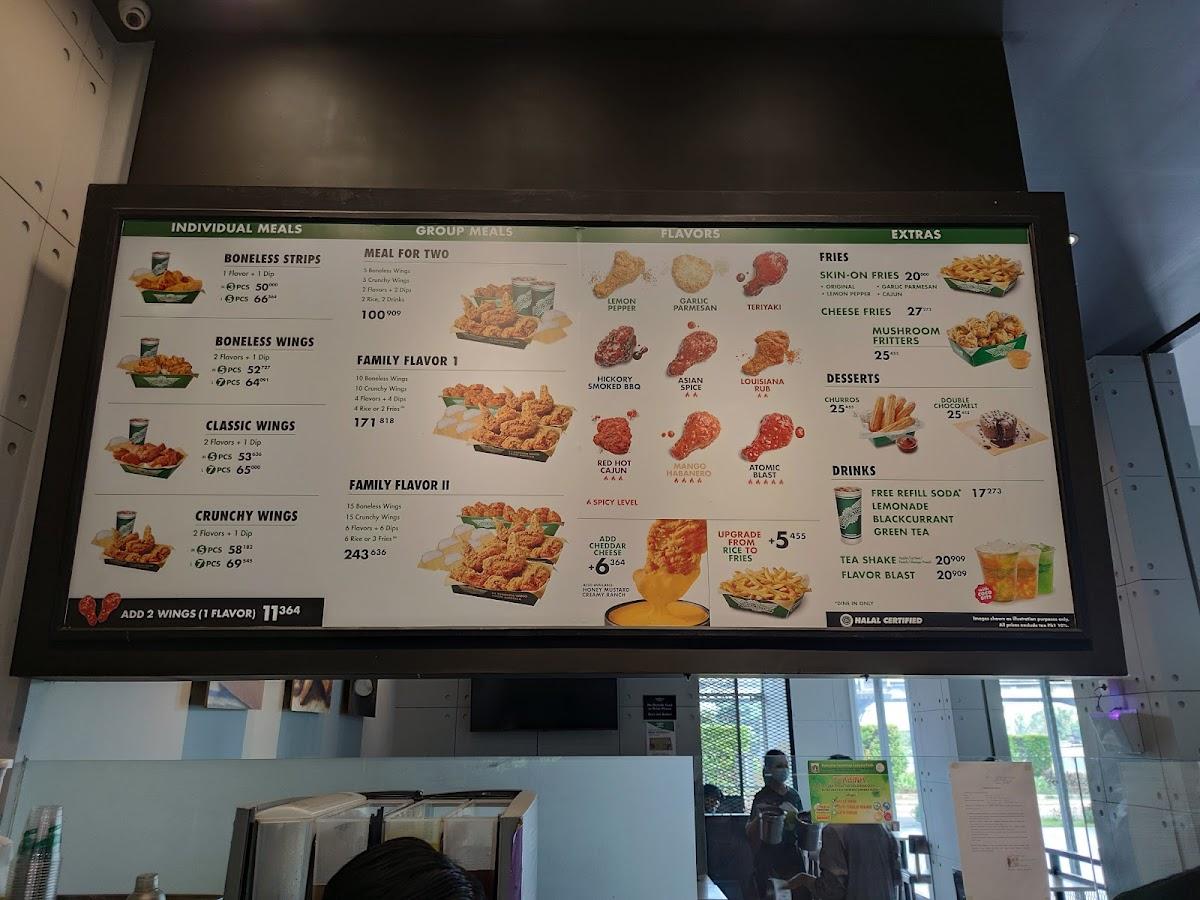 Menu at Wingstop Green Pramuka Mall restaurant, Central Jakarta
