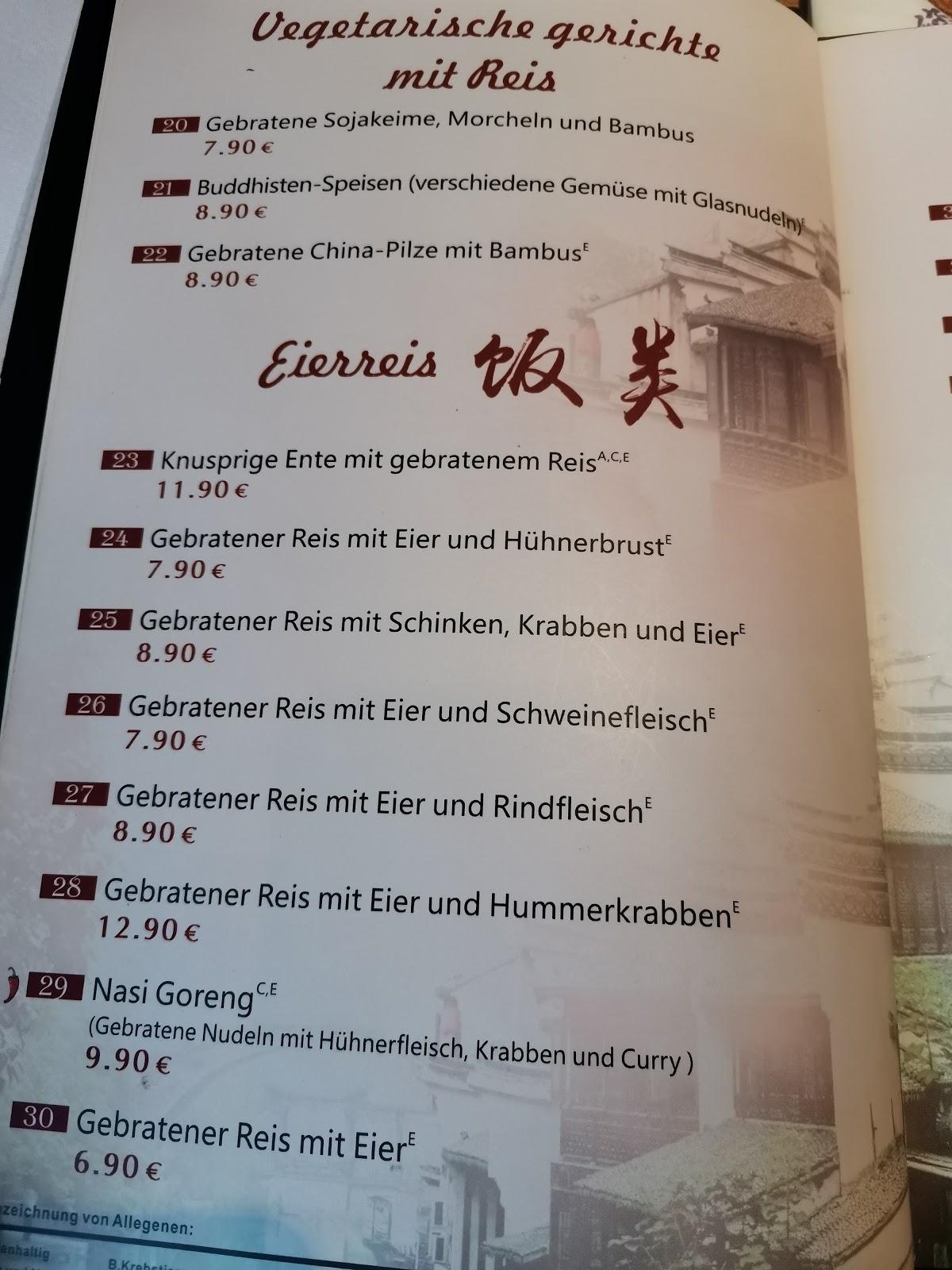 Speisekarte Von China Restaurante Shanghai Erfurt Arnst Dter Stra E