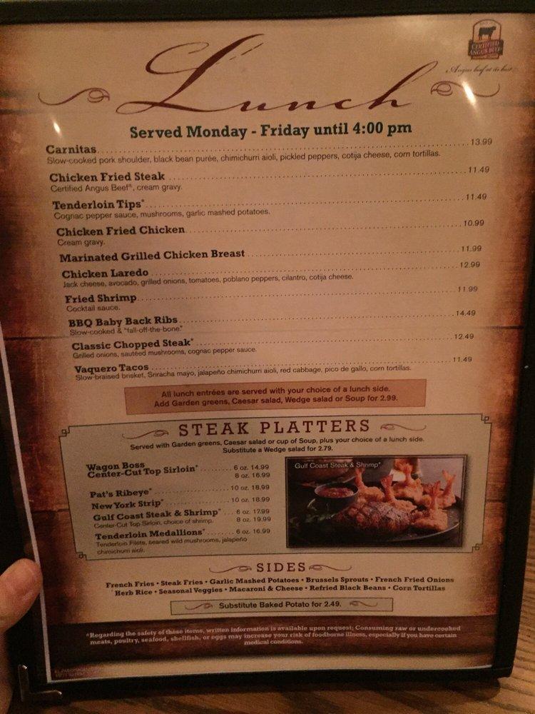 Menu at Saltgrass Steak House steakhouse, El Paso