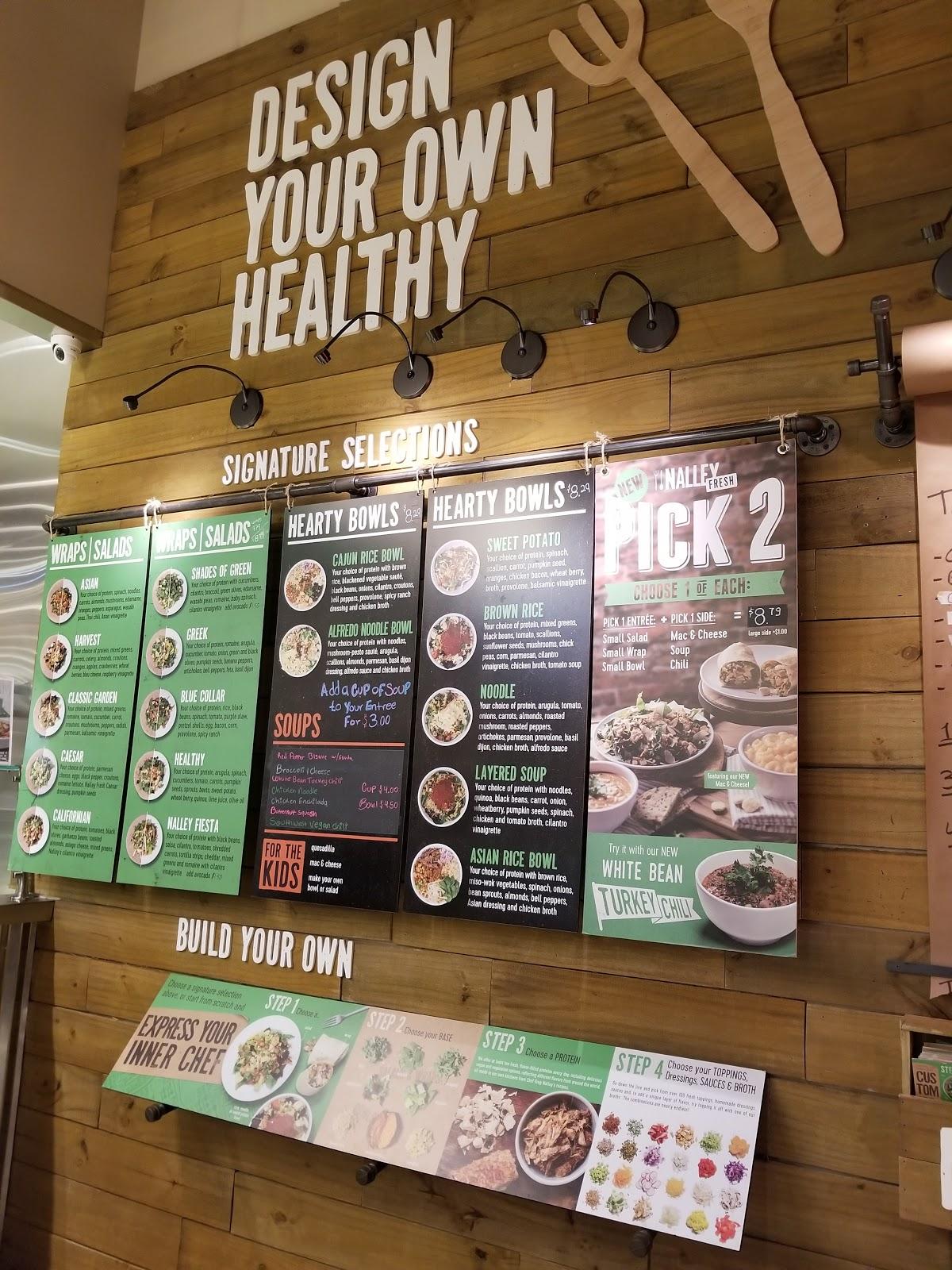Menu at Nalley Fresh Owings Mills restaurant, Owings Mills, 10120