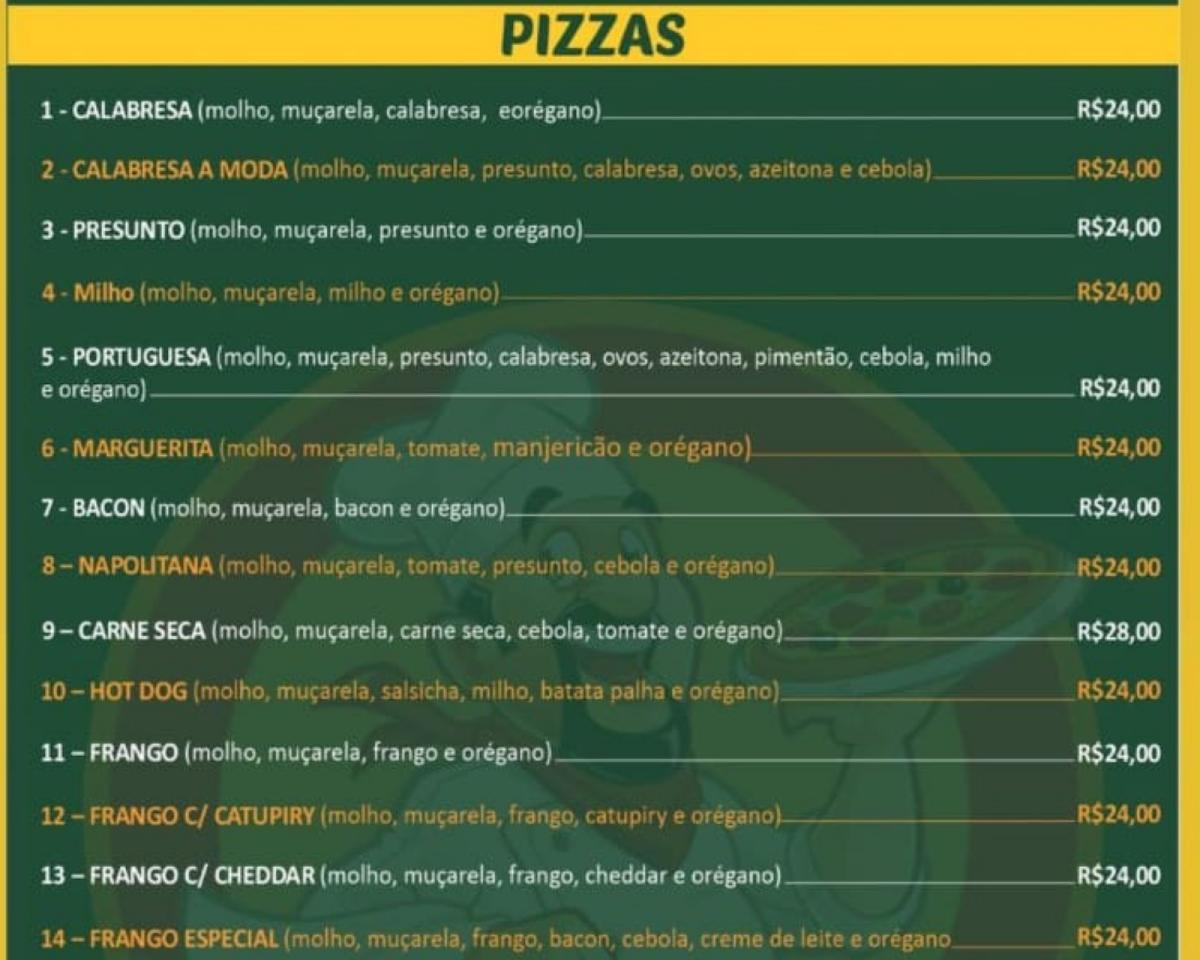 Master chef Delivery cardápio