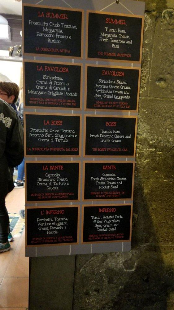 Menu Da All Antico Vinaio Caff Bar Firenze Menu Da All Antico Vinaio Caff Bar Firenze