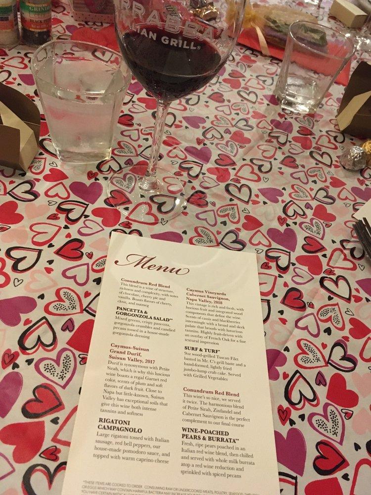 Menu at Carrabba's Italian Grill restaurant, Baton Rouge, Corporate Blvd