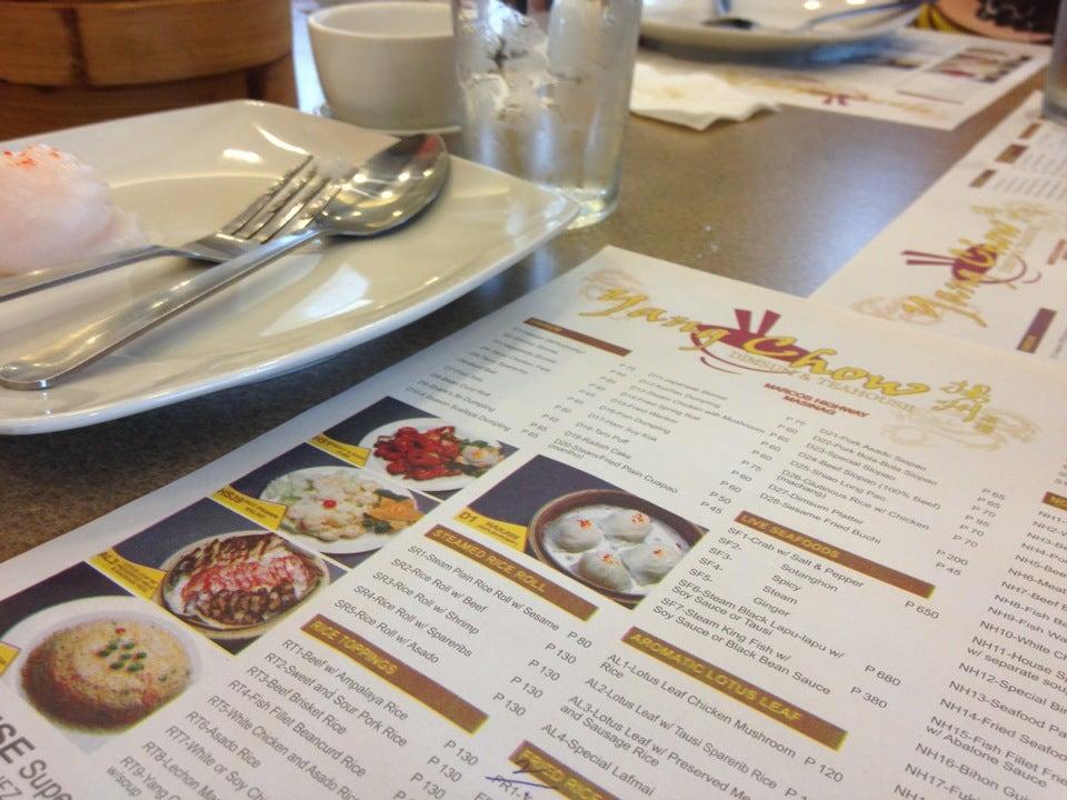 Menu at Yang Chow Dimsum and Tea House (Yang Chow) restaurant, Antipolo