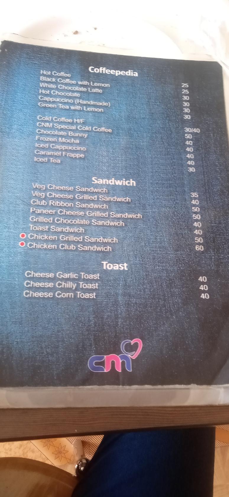 Menu at Coffee and more, Gargoti