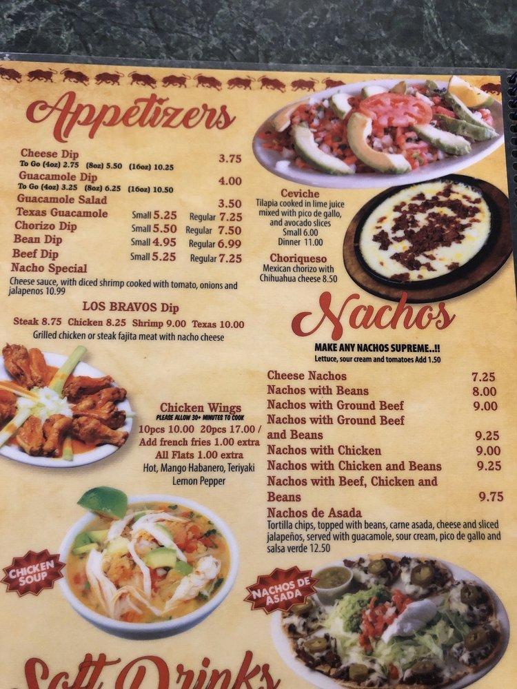 Menu at Los Bravos Mexican Restaurant, Conyers, Salem Rd SE #2097