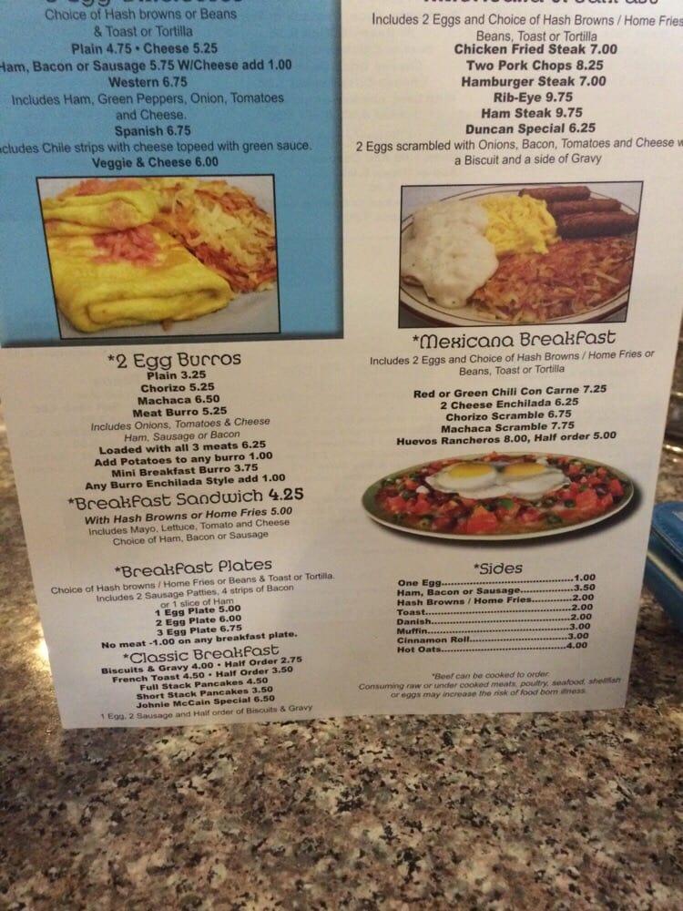 Menu at Rudy's Mexican & American Food restaurant, Queen Creek