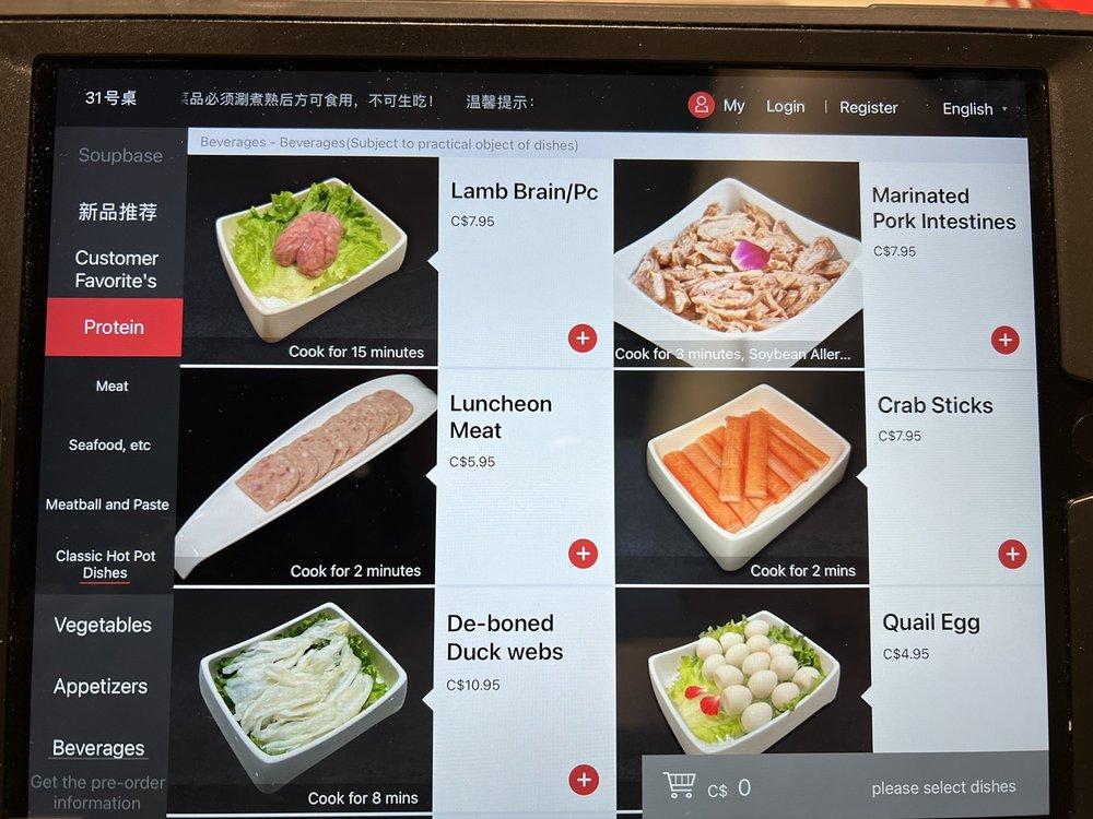 Carta del restaurante Haidilao Hot Pot Markham, Markham