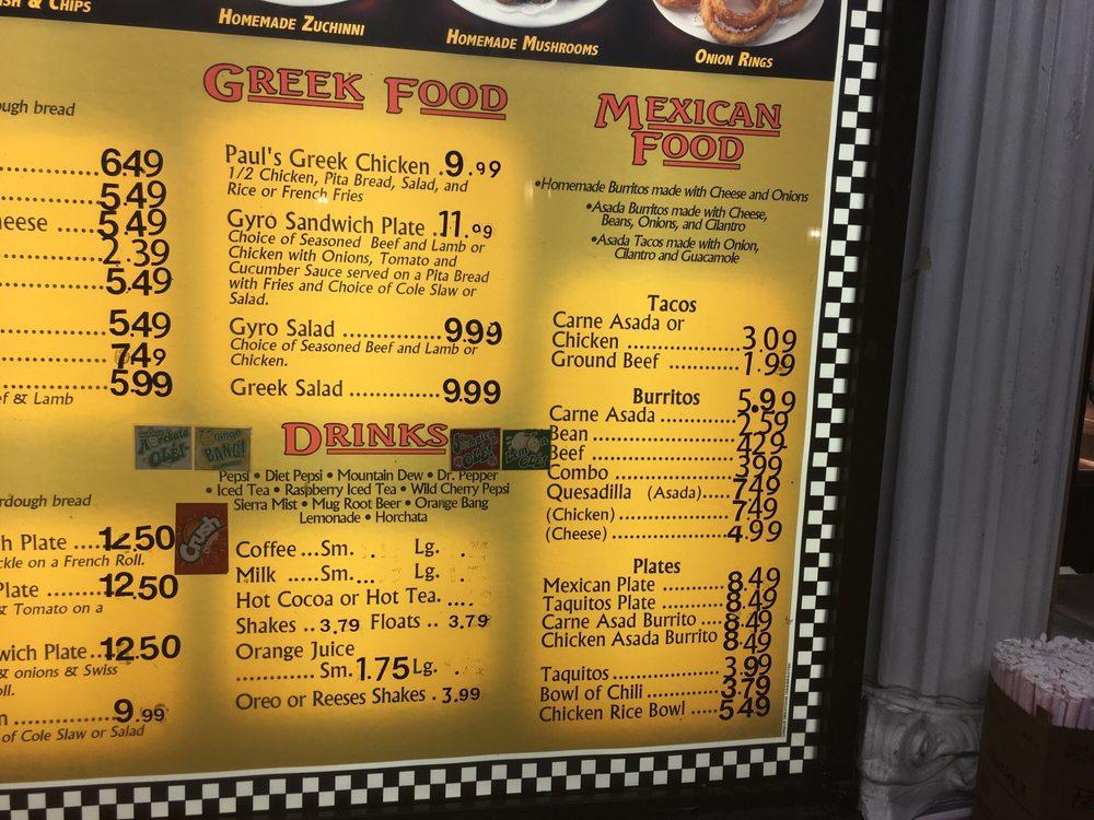 Menu at Paul's Place restaurant, Los Alamitos, Los Alamitos Blvd 2332