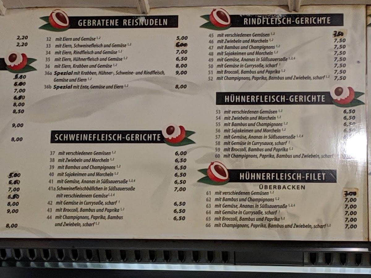 Speisekarte von Lychees restaurant, Heinsberg