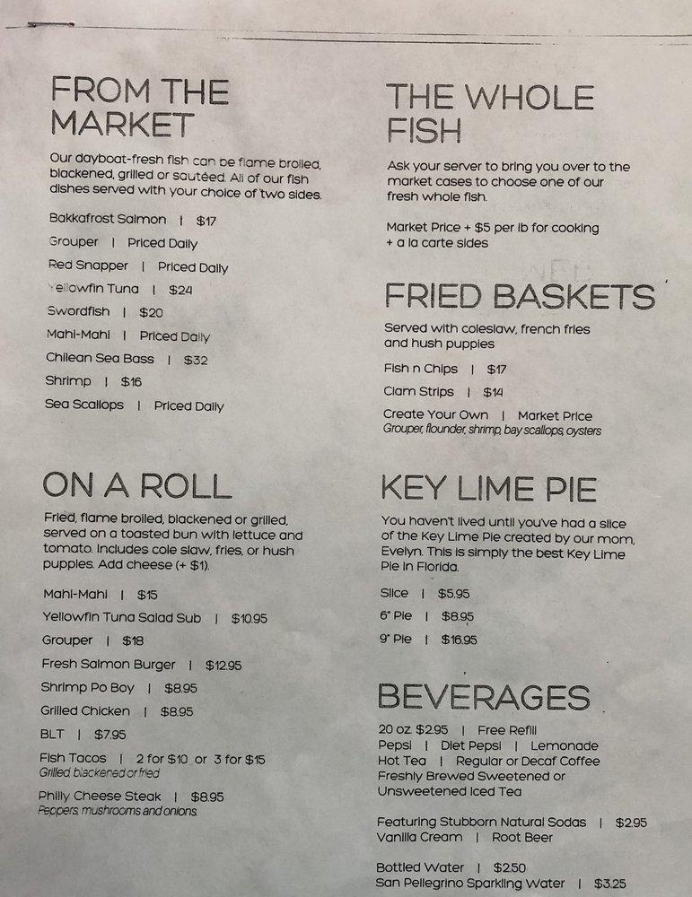 Menu at Lighthouse Seafood Market & Cafe, Lake Mary, 101 N Country Club Rd