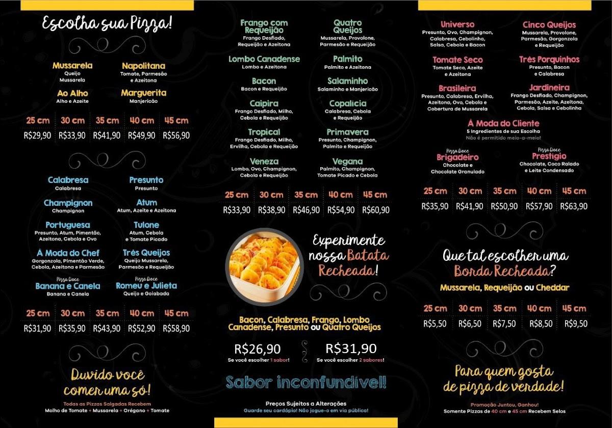 Menu at Pizza Mania pizzeria, Petrópolis