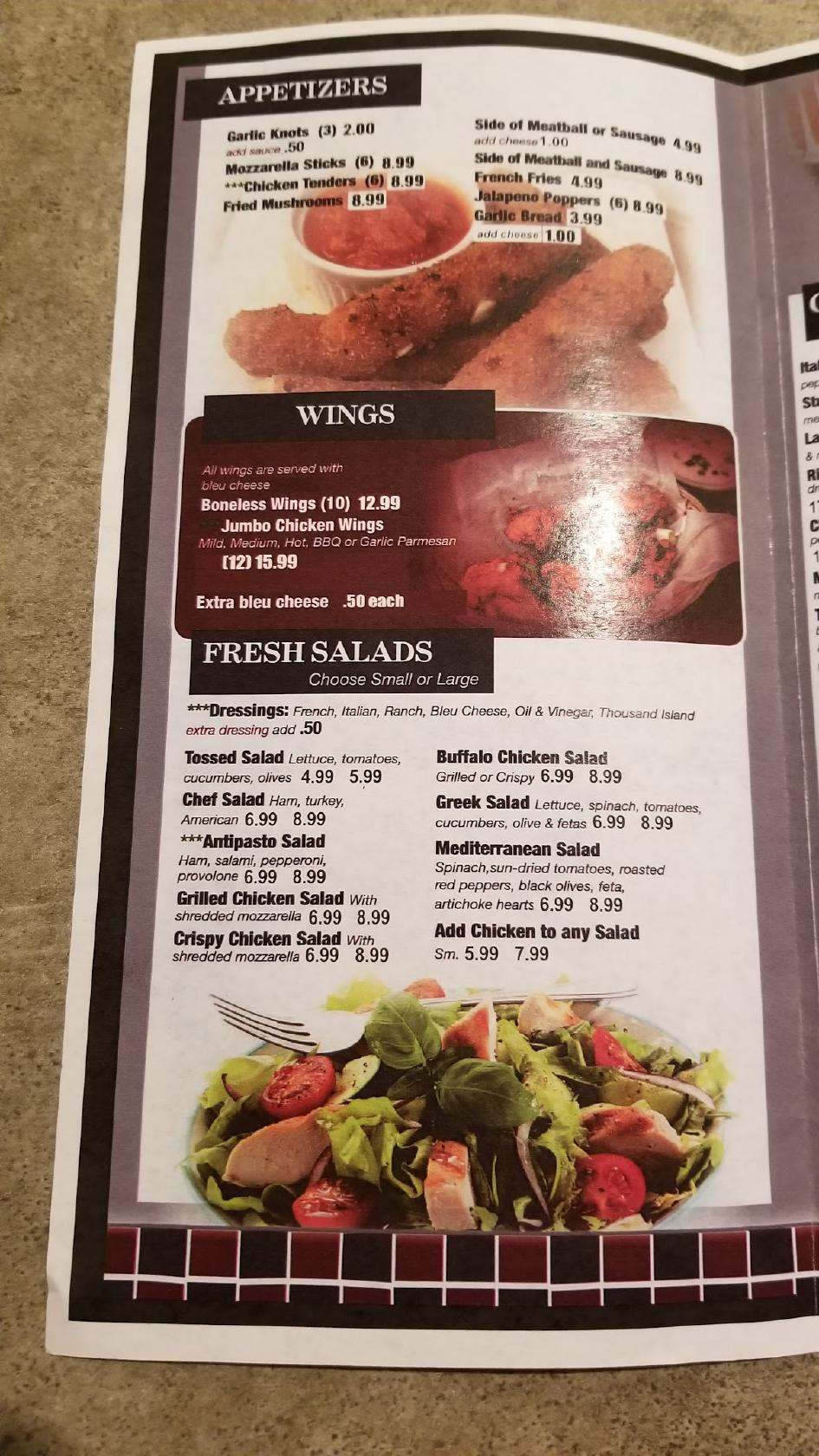 Menu at I Love NY Pizza pizzeria, Ballston Spa