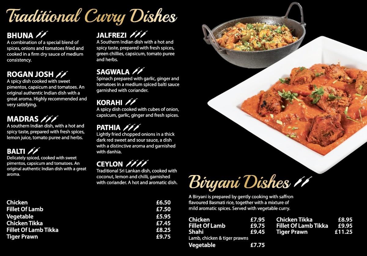 Menu at Tarleton Tandoori fast food, Tarleton