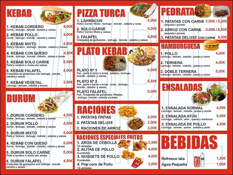 Menu At Turkish DONER KEBAB Laudio Restaurant Laudio ALAVA 2