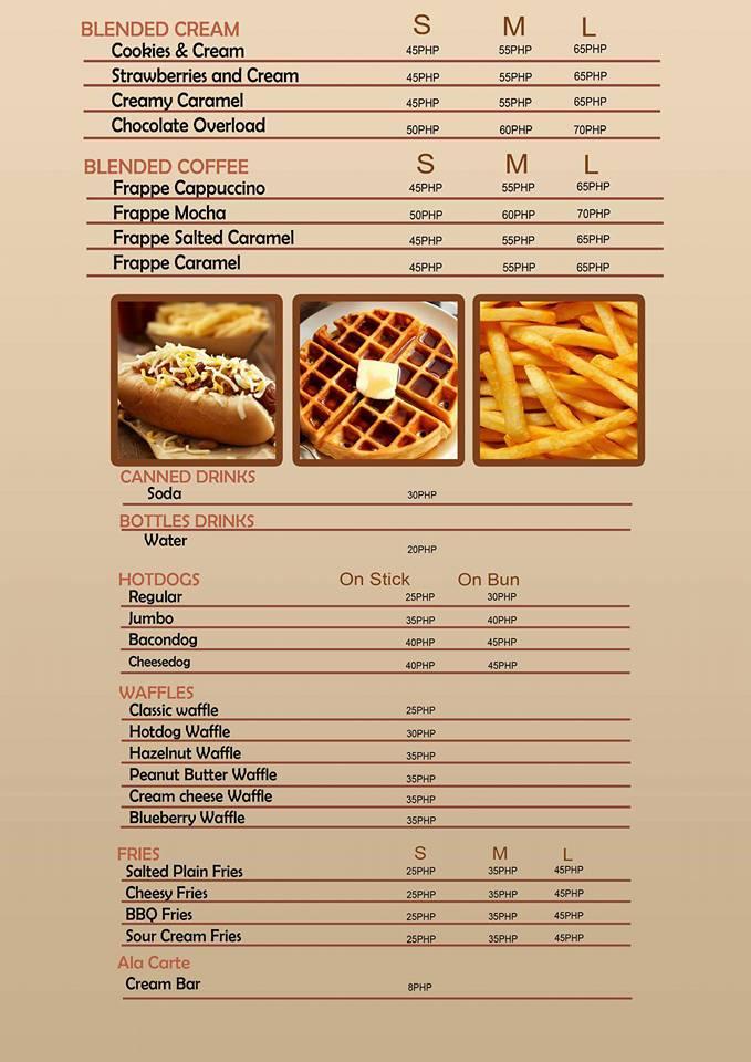 Menu at Glee CafeHub, Dasmariñas