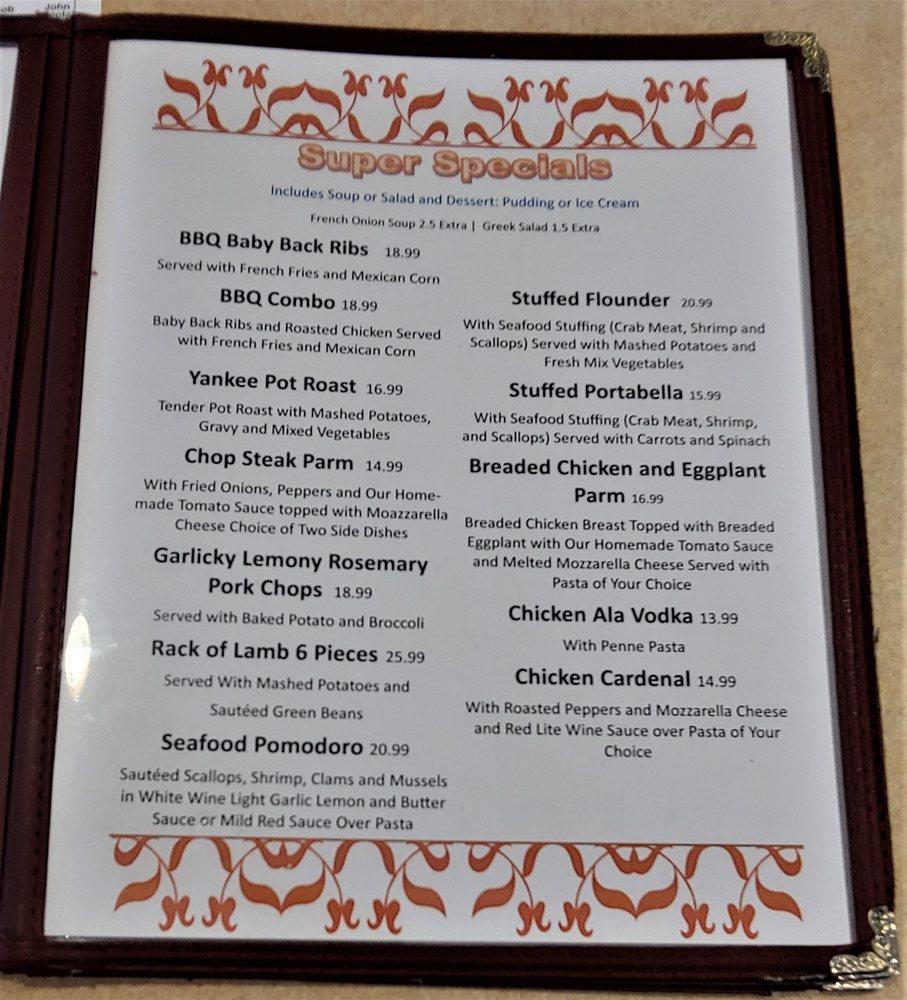 Menu at Westmont Diner restaurant, Haddon Township, 572 W Cuthbert Blvd