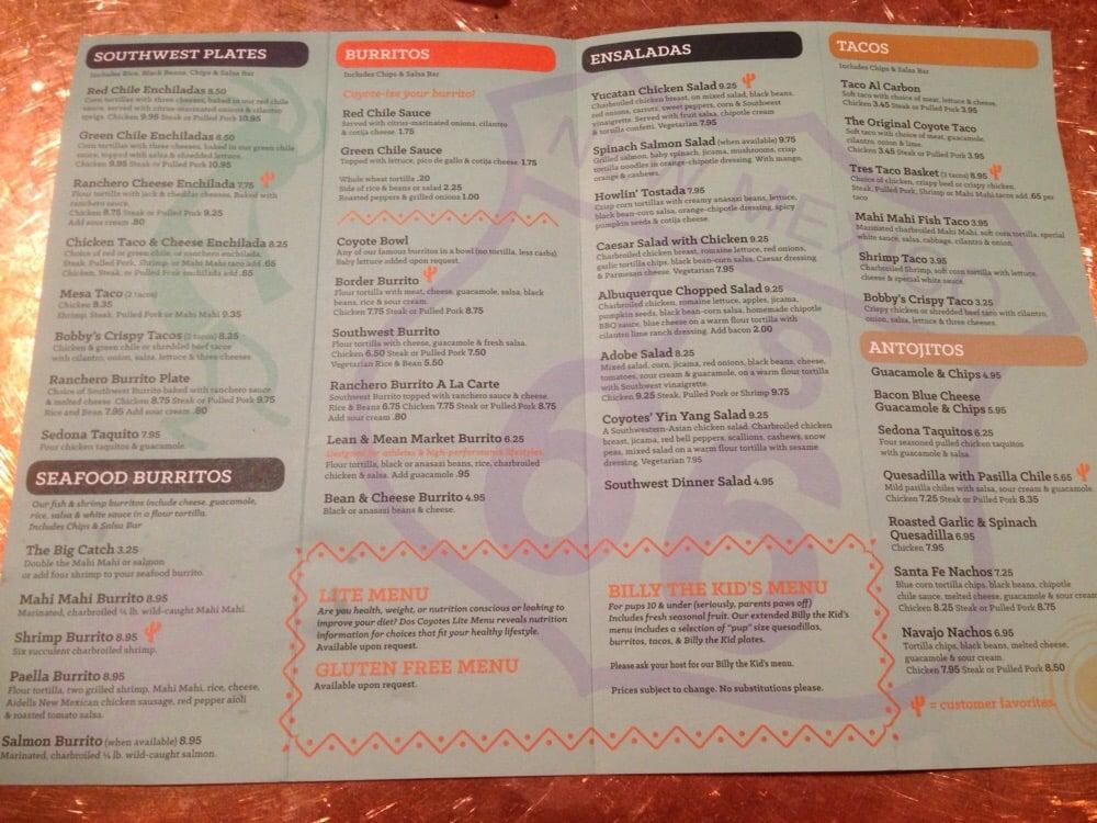 Dos Coyotes Border Cafe (Sunrise Boulevard) Menu, Prices, Delivery - Caviar