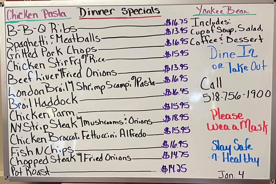 Menu at Midway Cafe, Ravena