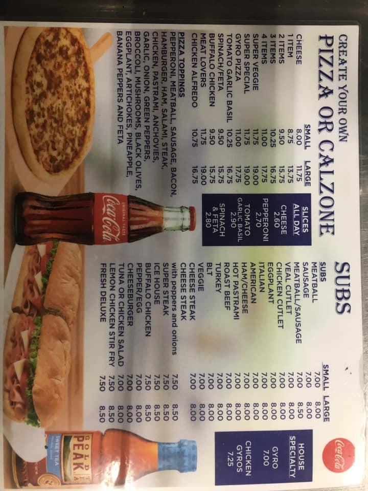 Menu at Fresh Greece Pizza & Grill pizzeria, Niceville