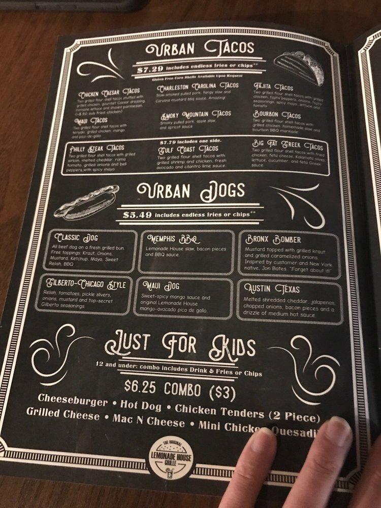 Menu at Lemonade House Grille restaurant, Poplar Bluff