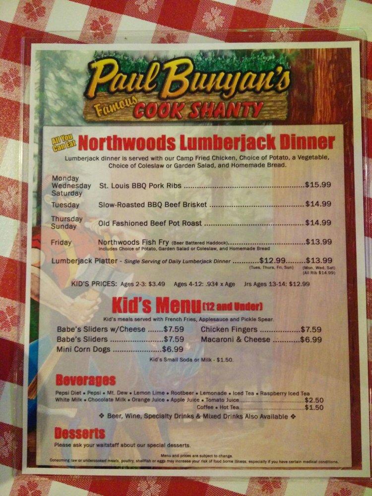 Is paul bunyan restaurant open at kevin davidson blog