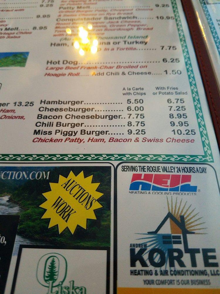 Menu at Herb's Restaurant and Shenanigans Lounge, Grants Pass