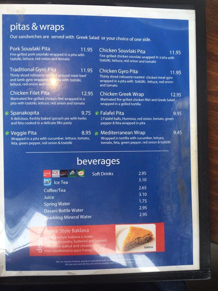 Menu at Greek Grill, Vaughan