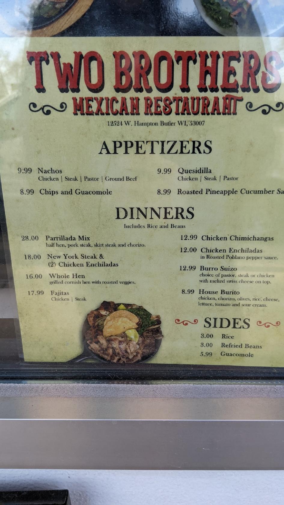 Menu at El Taco Feliz 4 Truck restaurant, Butler
