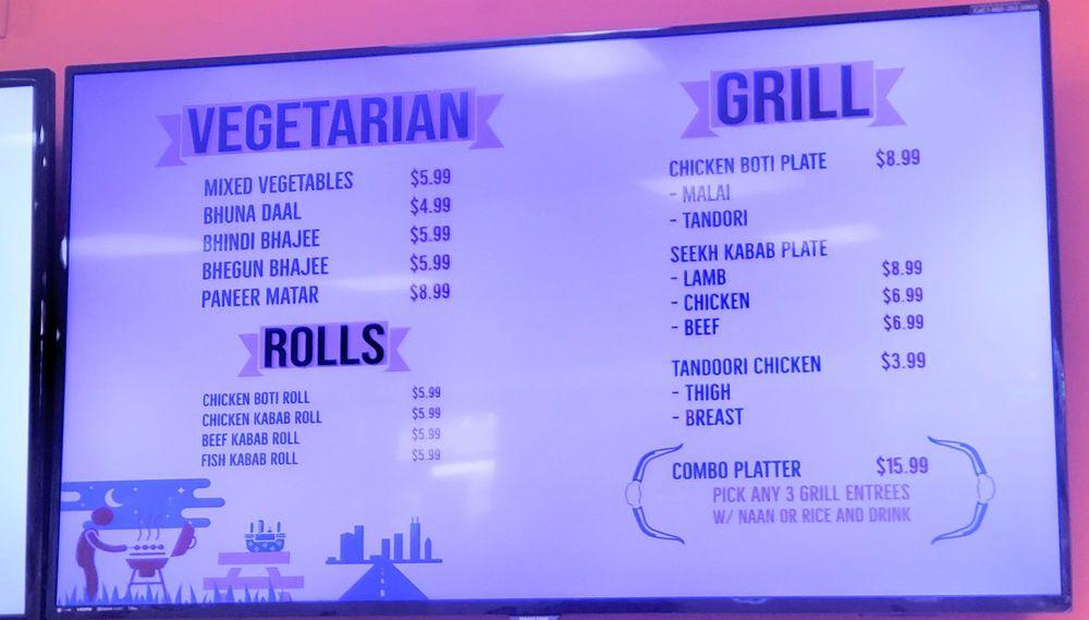 Menu at Indo Pak World Market restaurant, Arlington
