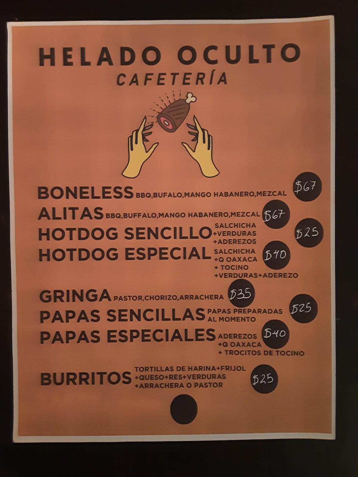 Menu at Santo Cafe, Pachuca, Xicoténcatl 112