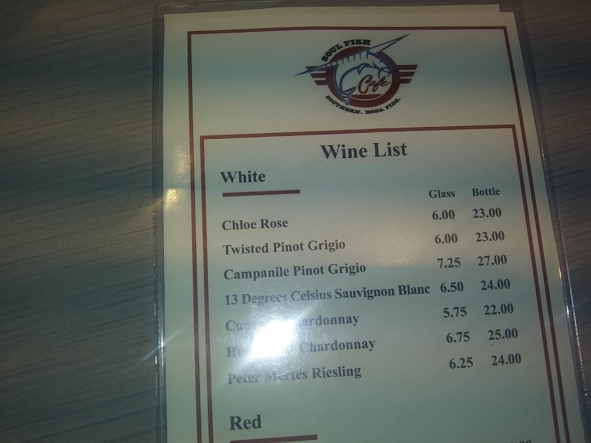Menu at Soul Fish Cafe, Memphis, Poplar Ave