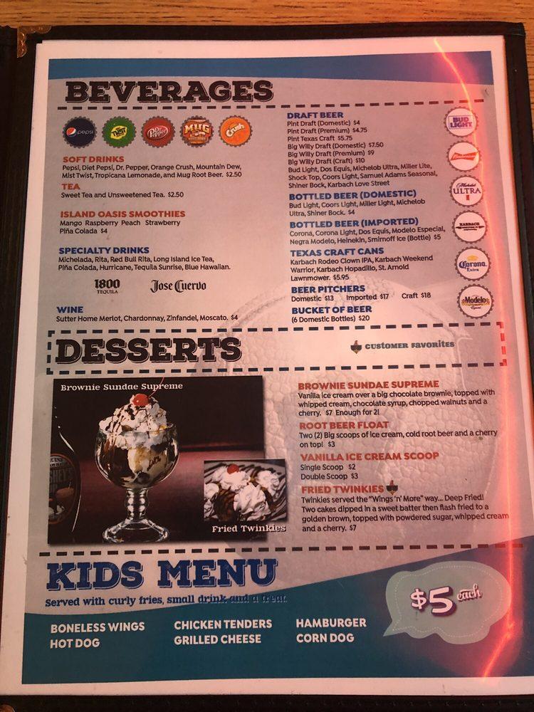 Menu at Wings N More restaurant, Houston, Hwy 6 N