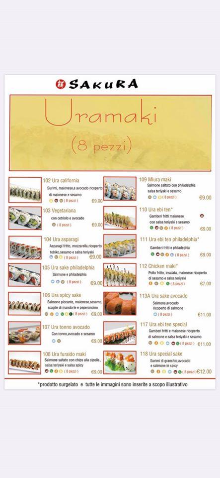 Menu di Sakura Japanese Restaurant 
