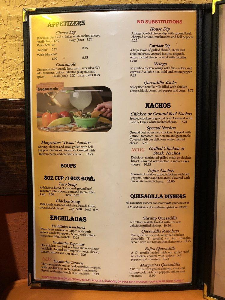 Menu at Fajitas Mexican Grill restaurant, Macon, Presidential Pkwy