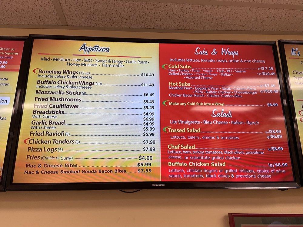 Menu at Cam's Pizzeria, Penn Yan