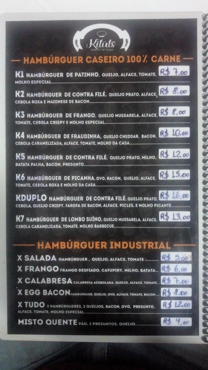 Kituts Sabores Da Praça cardápio