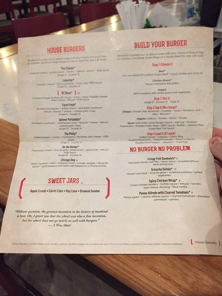 Menu At Burger Theory Pub Bar Decatur