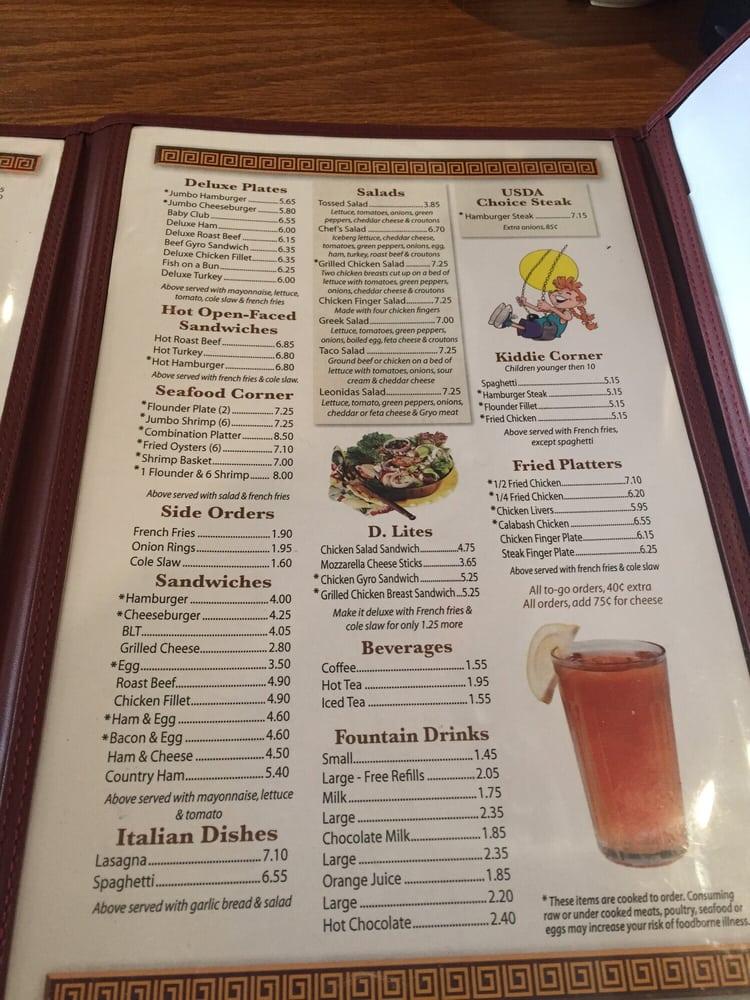 Menu at Jimmy's Family Restaurant, Easley