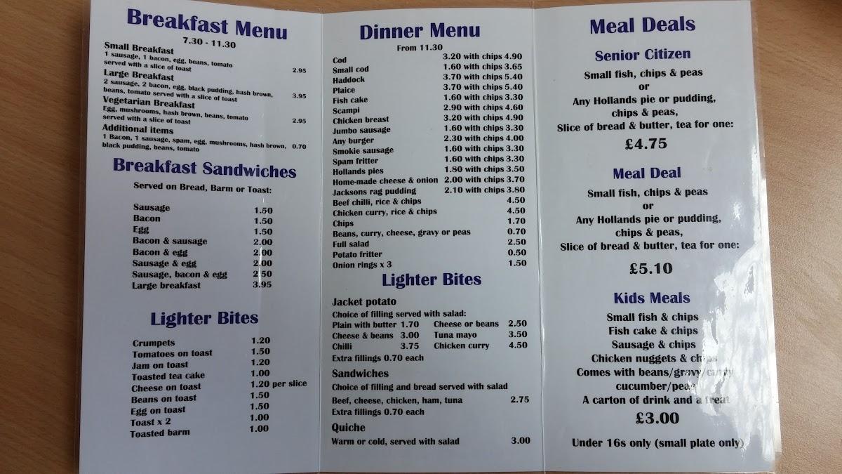 Menu at Heywood Fish Bar, Heywood