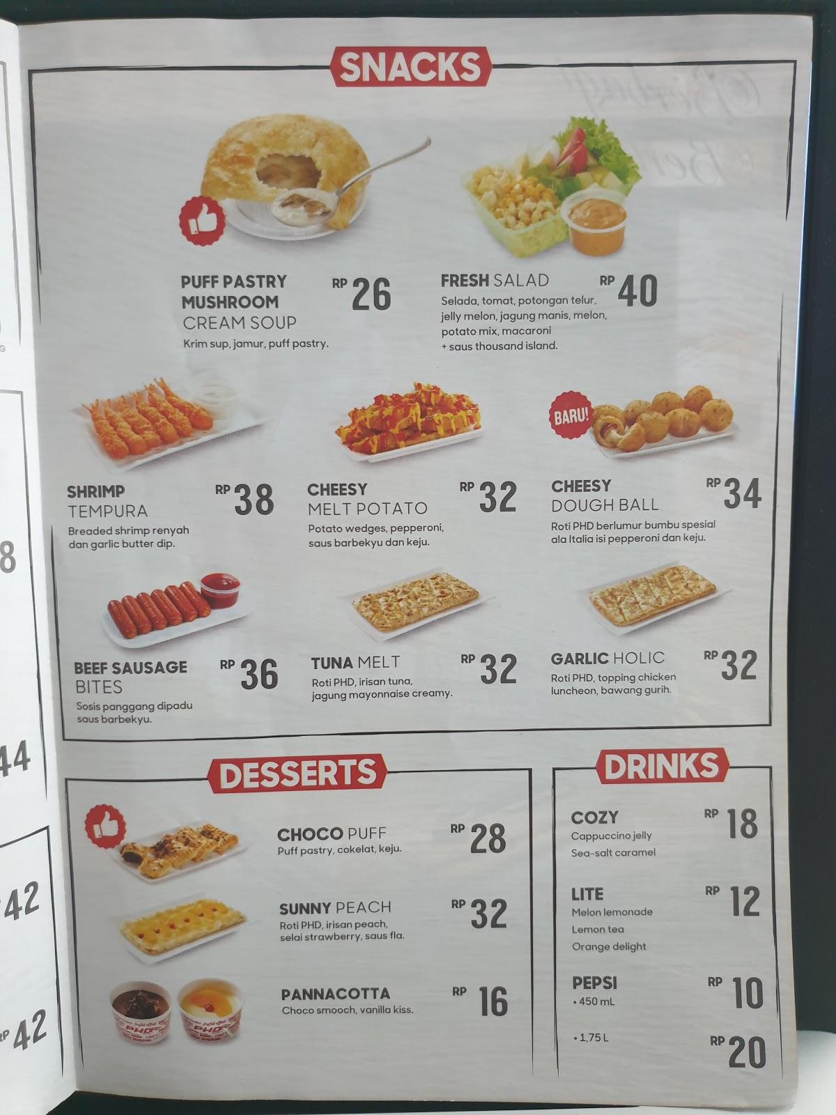 Menu at Pizza Hut Delivery PHD Indonesia pizzeria, Samarinda, Jl. M