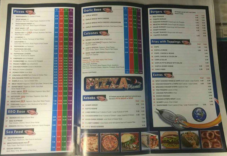 Menu at Pizza (Lincoln) restaurant, Lincoln