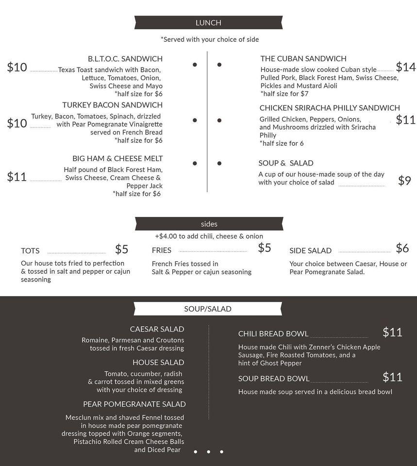 Menu at Old Town Bar & Grill, Newberg