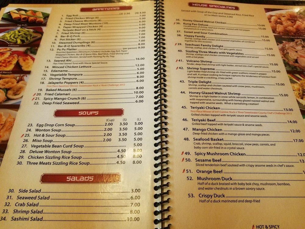 Menu at Chopstix Asian Bistro restaurant, Riverton